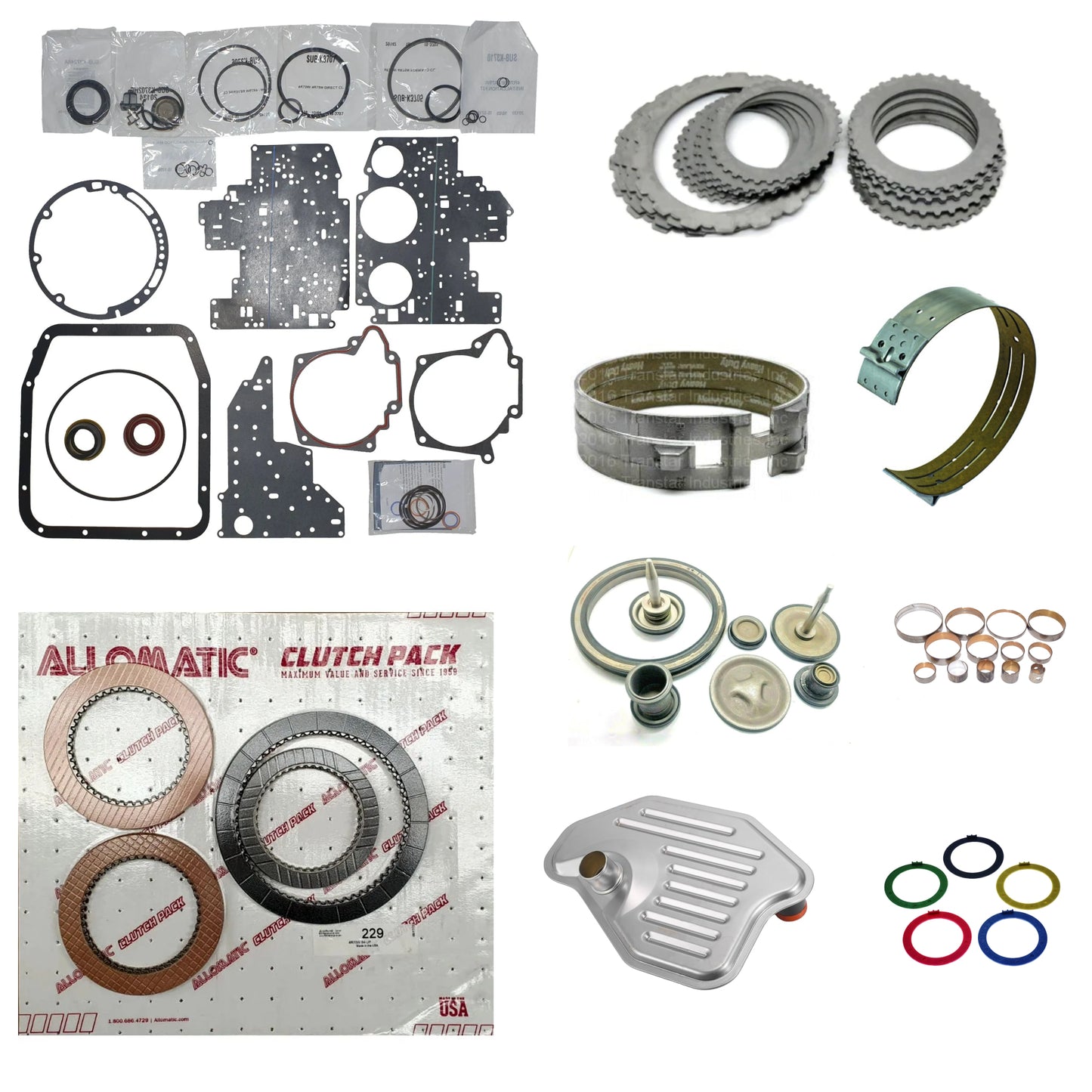 Juego reparacion con pistones banda reversa y discos acero 4R75W 2003-