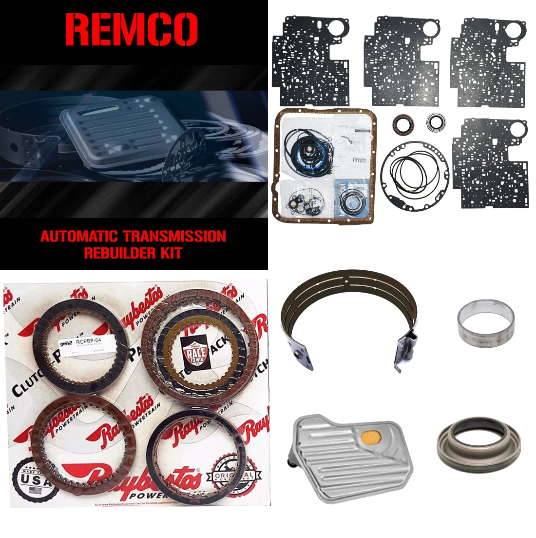 Juego reparacion 4L60E 1993-1997 Raybestos azules y piston