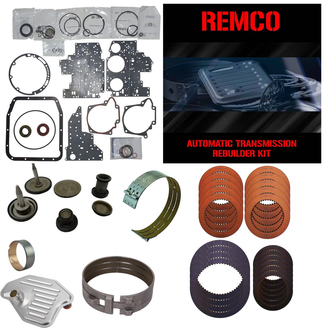 Juego reparacion con pistones y banda reversa 4R70W 4R75W AODE 2003-