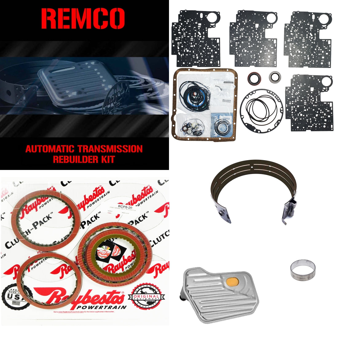 Juego reparacion Chevrolet 4L60E 1993-1997 Stage1 Raybestos rojos