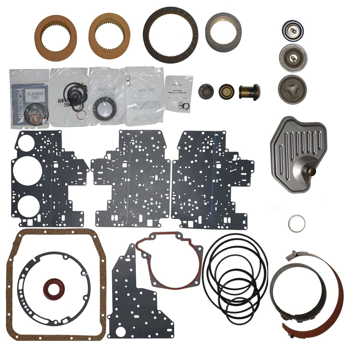 Juego reparacion pistones banda reversa 4R70W AODE 96-02 Raybestos