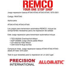 Juego reparacion basica AT540 AT542 AT543 AT545 1970-2001