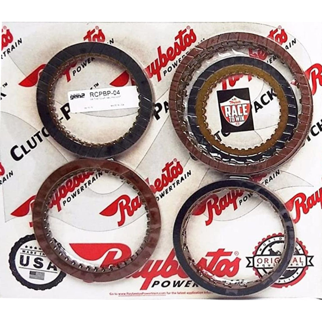 Juego discos pasta Raybestos GEN2 azules 4L60E 1982-