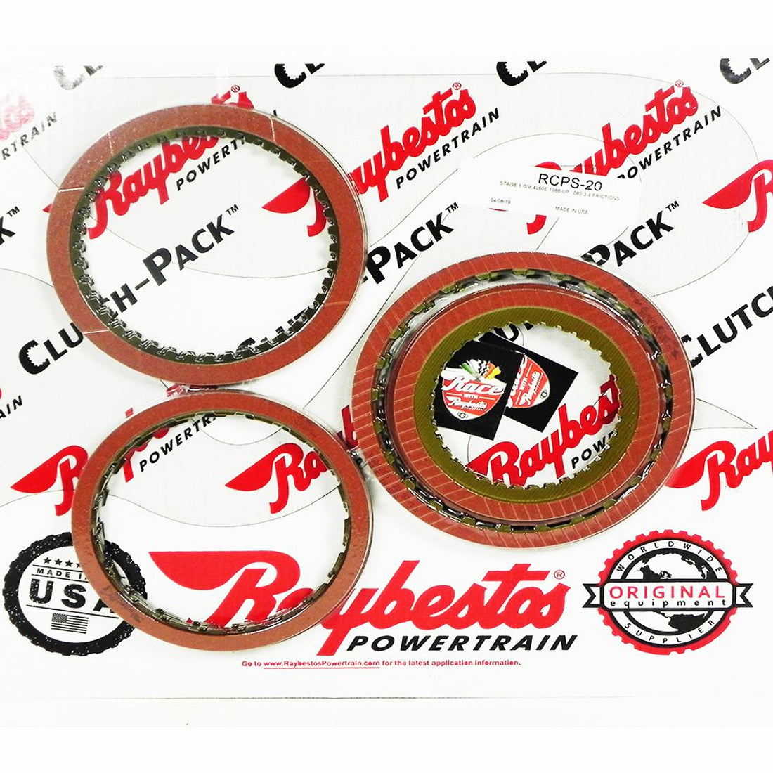 Juego discos pasta Raybestos 4L60E 1982- Stage1