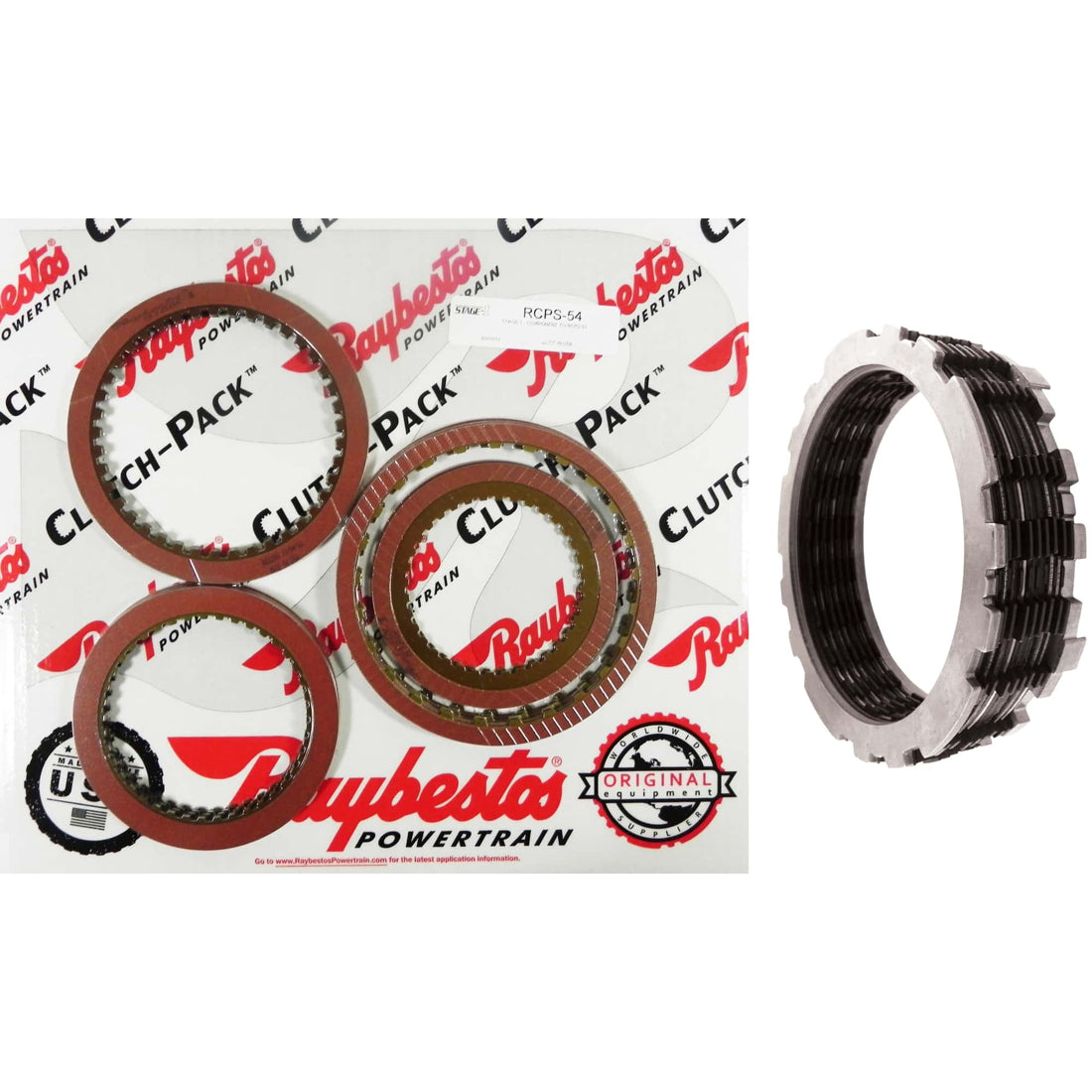 Juego discos pasta Raybestos 4L60E con Zpack de 3/4 1982- Stage1