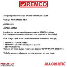 Juego reparacion basica 4R70W 4R75W 2003-2014