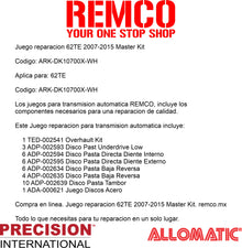 Juego reparacion 62TE 2007-2015 Master Kit
