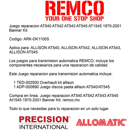 Juego reparacion AT540 AT542 AT543 1969- Banner Kit