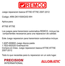 Juego reparacion 6T70 6T75 2007-2012 Banner Kit