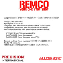 Juego reparacion 6F50N 6F55N 2007-2012 Banner Kit