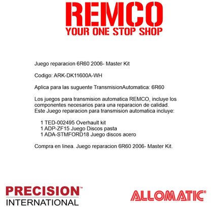 Juego reparacion 6R60 2006- Master Kit
