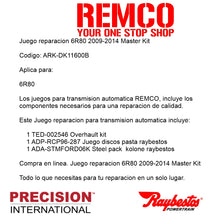 Juego reparacion 6R80 2009-2014 Master Kit