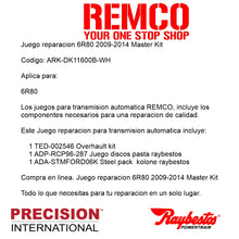 Juego reparacion 6R80 2009-2014 Master Kit