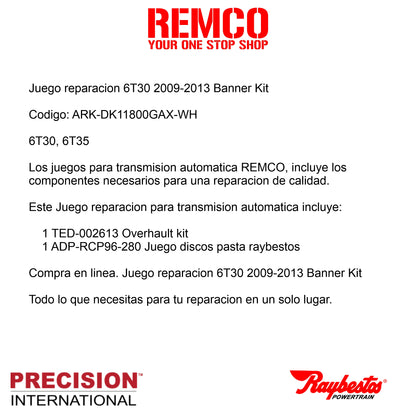 Juego reparacion 6T30 2009-2013 Master Kit