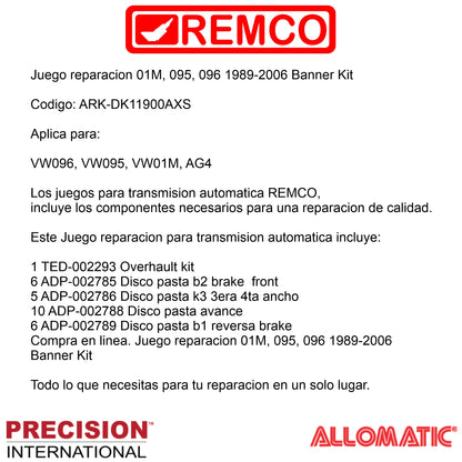 Juego reparacion VW01M VW096 1995- Banner Kit