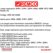Juego reparacion A904 TF6 1972-1998 Master Kit