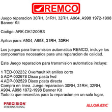 Juego reparacion A904 TF6 1972-1998 banner Kit