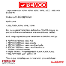 Juego reparacion A500 1988- Banner Kit