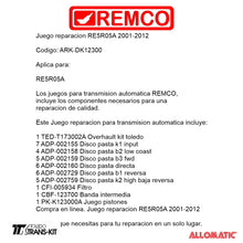 Juego reparacion RE5R05A V6 2002-