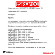 Juego reparacion RE5R05A V6 2002- Master Kit