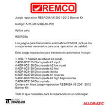 Juego reparacion RE5R05A V6 V8 2002- Banner Kit