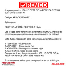 Juego reparacion JF011E 2007- Master Kit