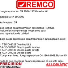 Juego reparacion C4 1964-1969 Master Kit
