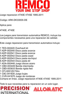 Juego reparacion 4T40E 4T45E 1995-2011