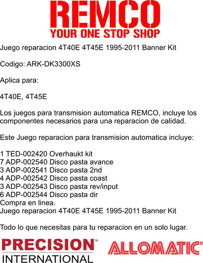 Juego reparacion 4T40E 4T45E 1995-2011 Banner Kit