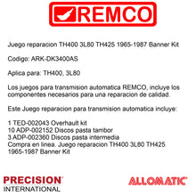 Juego reparacion TH400 3L80 TH425 1965-1987 Banner Kit