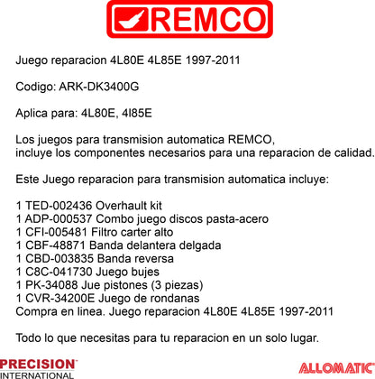 Juego reparacion 4L80E 4L85E 1997-2011