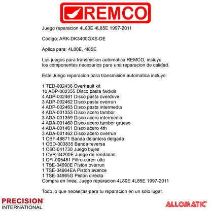 Juego reparacion 4L80E 4L85E 1997-2011
