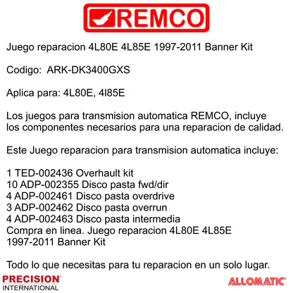 Juego reparacion 4L80E 4L85E 1997-2011 Banner Kit