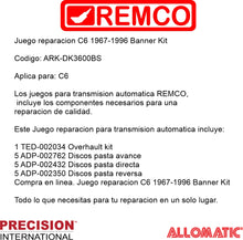 Juego reparacion C6 1967-1996 Banner Kit