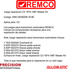 Juego reparacion C3 1974-1987 Master Kit