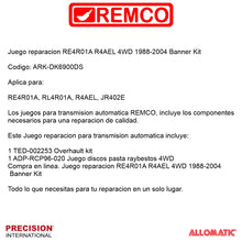 Juego reparacion RE4R01A R4AEL 4WD 1988-2004 Banner Kit