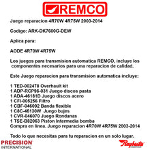 Juego reparacion 4R70W 4R75W 2003-2014