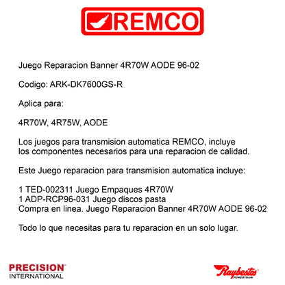 Juego Reparacion Banner 4R70W AODE 96-02