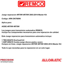 Juego reparacion 4R70W 4R75W 2003-2014 Master Kit
