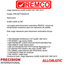 Juego reparacion 4L60E 4L65E M32 1997-2013 Raybestos