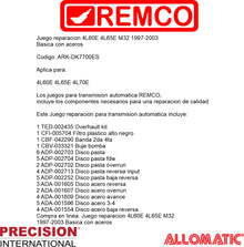 Juego reparacion 4L60E M30 4L65E M32 1997-2003