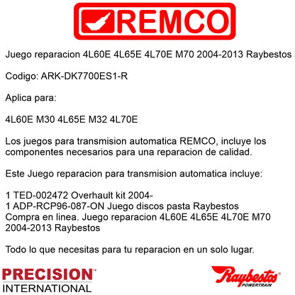 Juego reparacion 4L60E 4L65E 4L70E M70 2004-2013 Raybestos