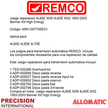 Juego reparacion Chevrolet 4L60E 2003-2007 Banner Kit HE