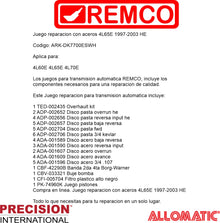 Juego reparacion con aceros 4L65E 1997-2003 HE