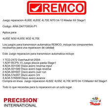 Juego reparacion 4L60E 4L65E 4L70E M70 04-13 Master Kit Stage1
