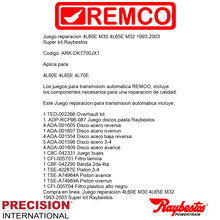 Juego reparacion 4L60E M30 4L65E M32 1993-2003 Super kit Raybestos