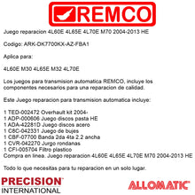 Juego reparacion 4L60E 4L65E 4L70E M70 2004-2013 HE