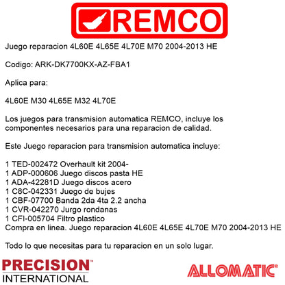 Juego reparacion 4L60E 4L65E 4L70E M70 2004-2013 HE