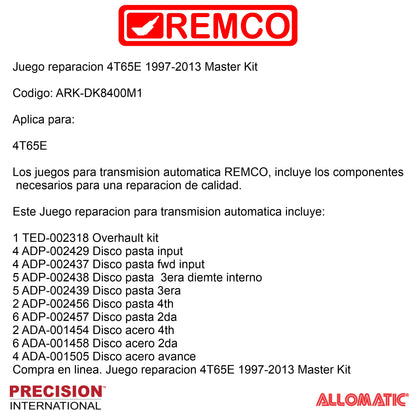 Juego reparacion 4T65E 1997-2013 Master Kit