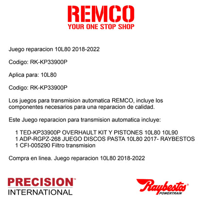 Juego reparacion 10L80 2018-2022